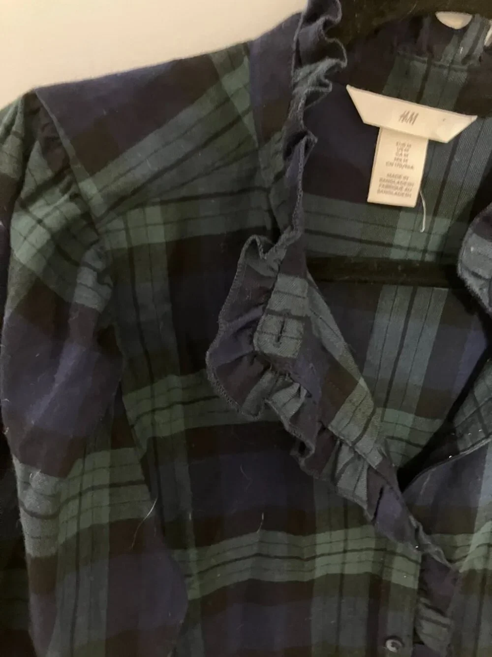 Ruffle-Trimmed Twill Blouse from H and M - Picture 4 of 6